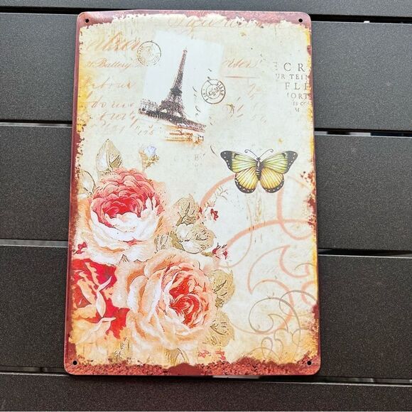 Metal Sign Home Decor Thankful and Blessed Rose garden size 8 x 12“ - Picture 1 of 3